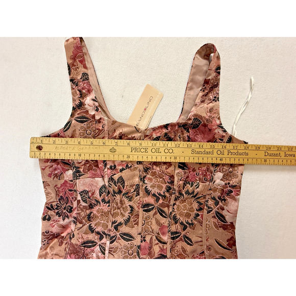 Bandolino Y2K Coquette Corset Top Floral Lace Fairycore Romantic Grunge‎ Sz 10 - Picture 11 of 11